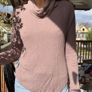 XS Free People Waffle Material Turtleneck